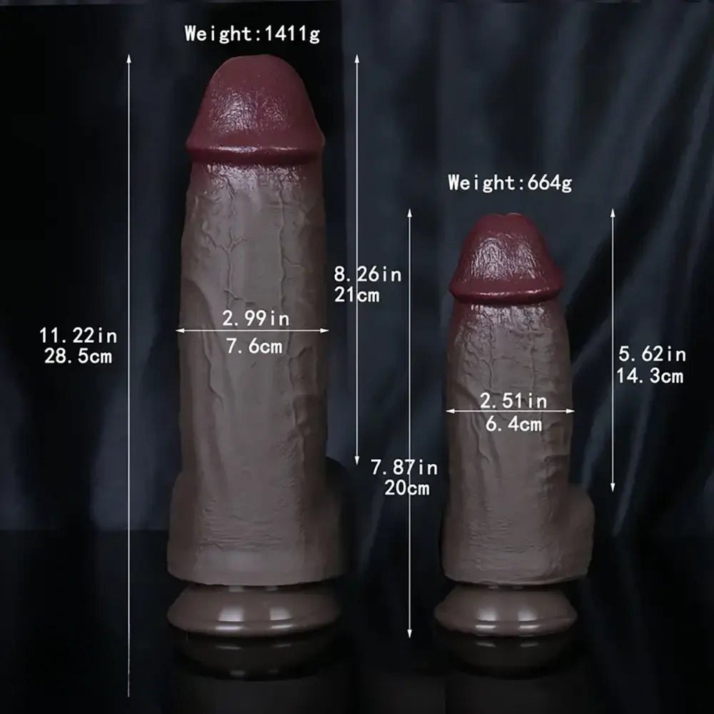 Ebony silicone realistic dildo, photo 4