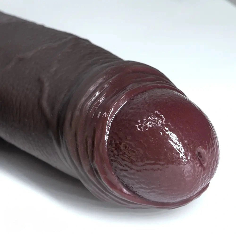 Ebony silicone strap-on dildo, photo 10