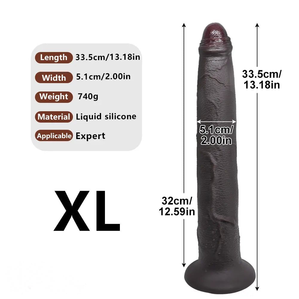 Ebony silicone strap-on dildo, photo 14