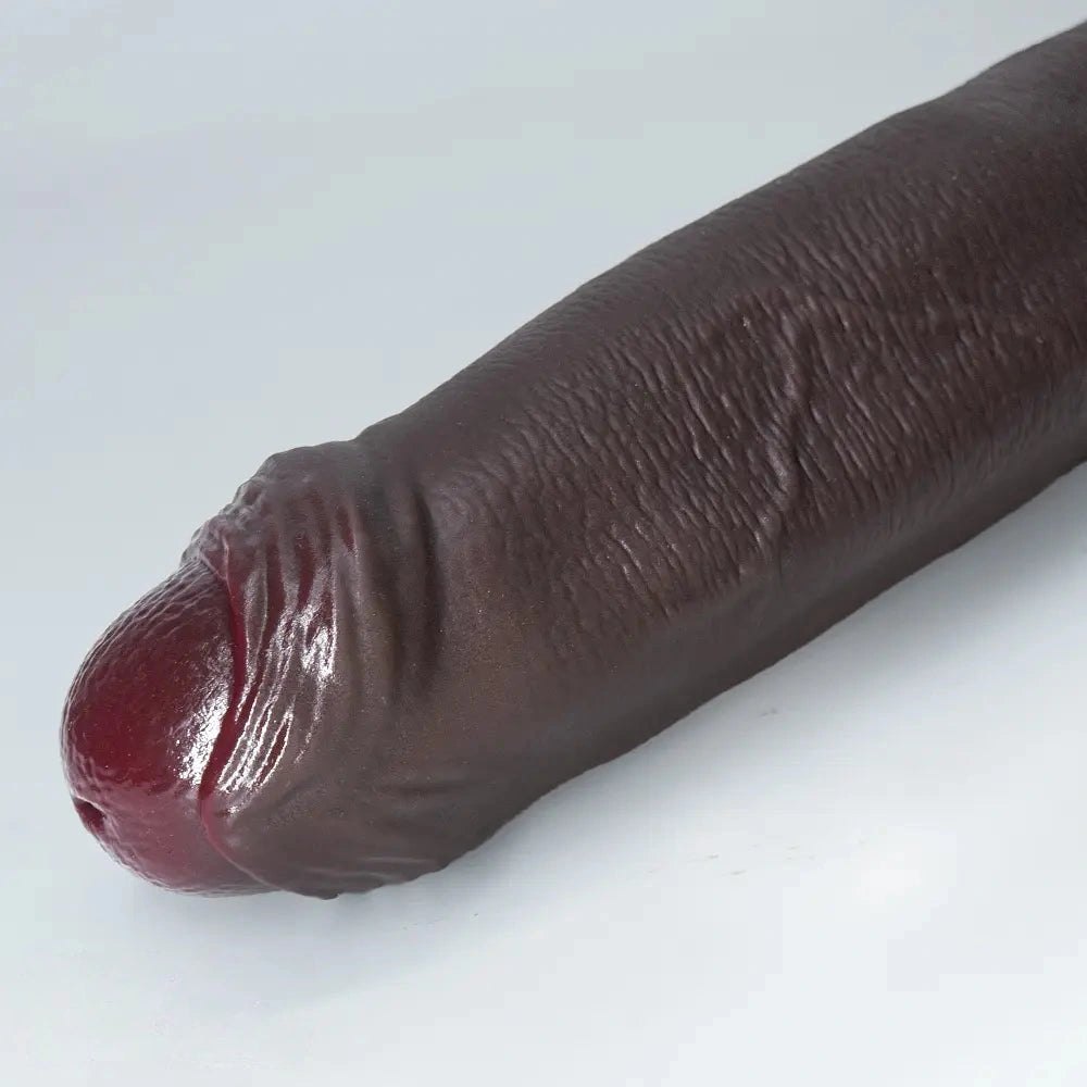 Ebony silicone strap-on dildo, photo 15