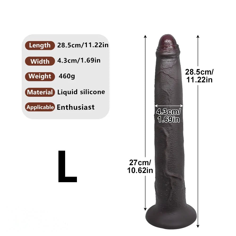 Ebony silicone strap-on dildo, photo 16