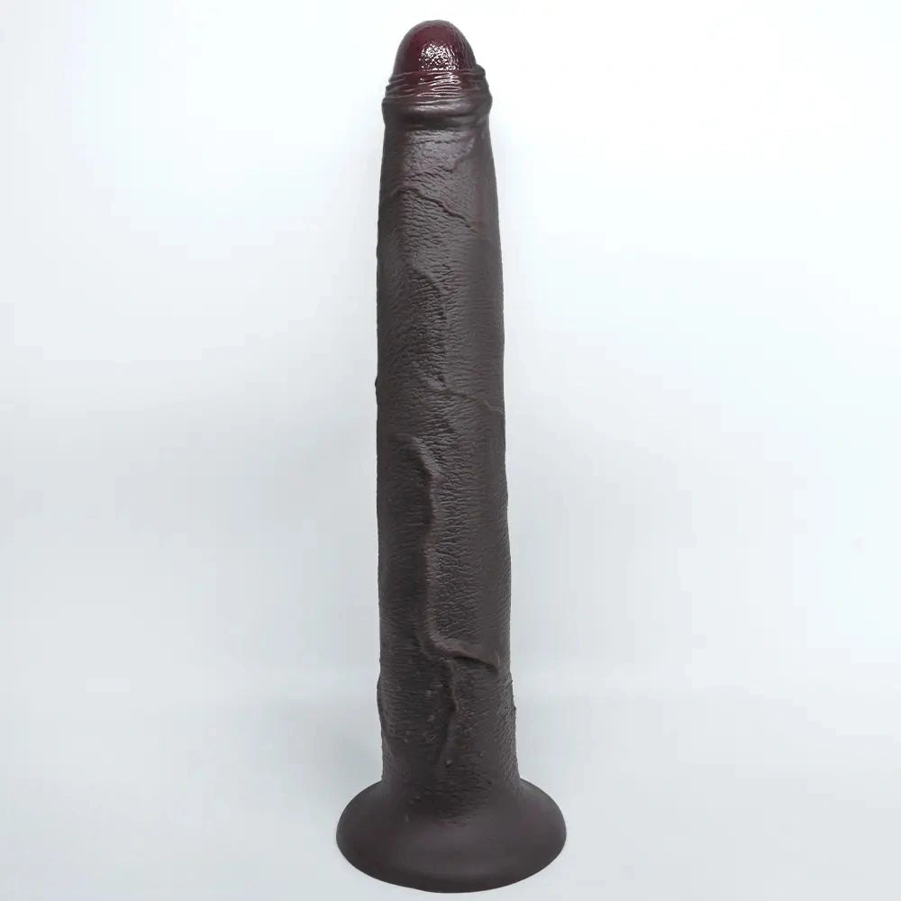 Ebony silicone strap-on dildo, photo 2