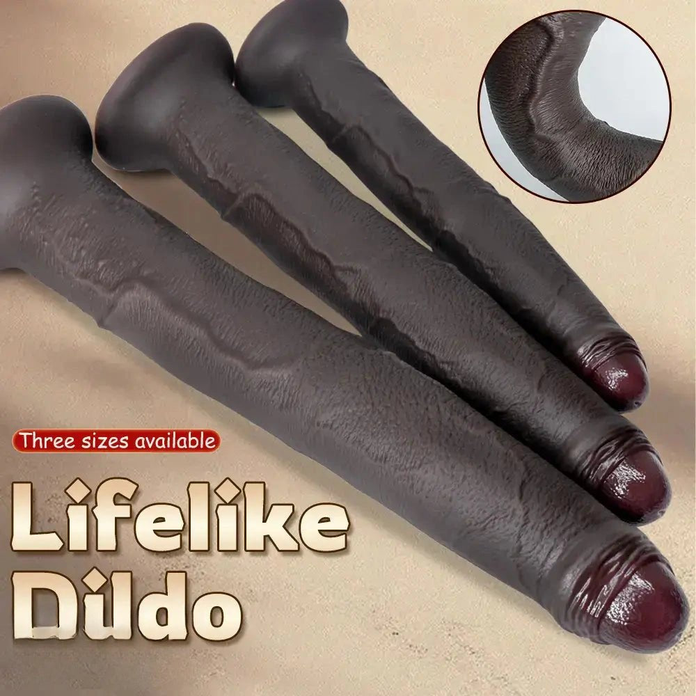 Ebony silicone strap-on dildo, photo 5