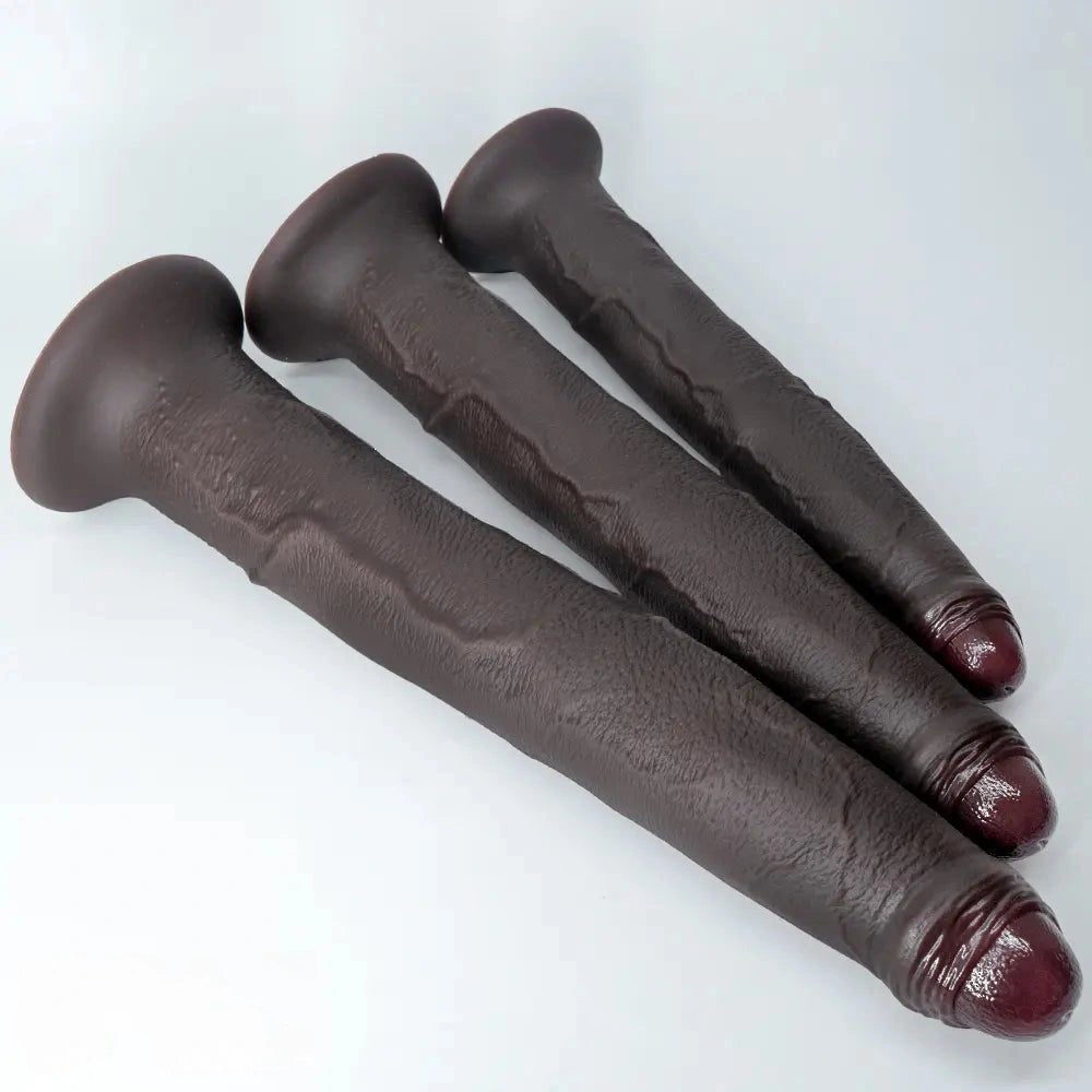 Ebony silicone strap-on dildo, photo 8