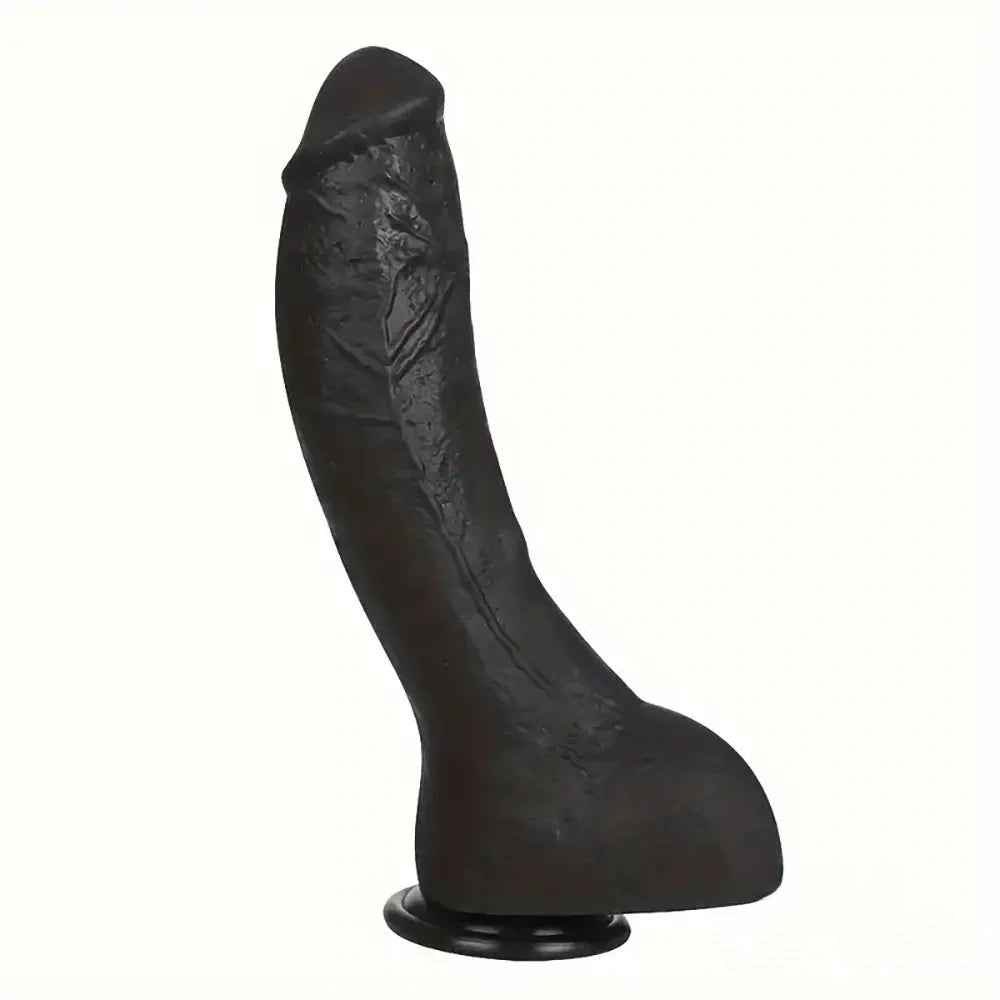Black ebony silicone suction cup dildo, photo 2