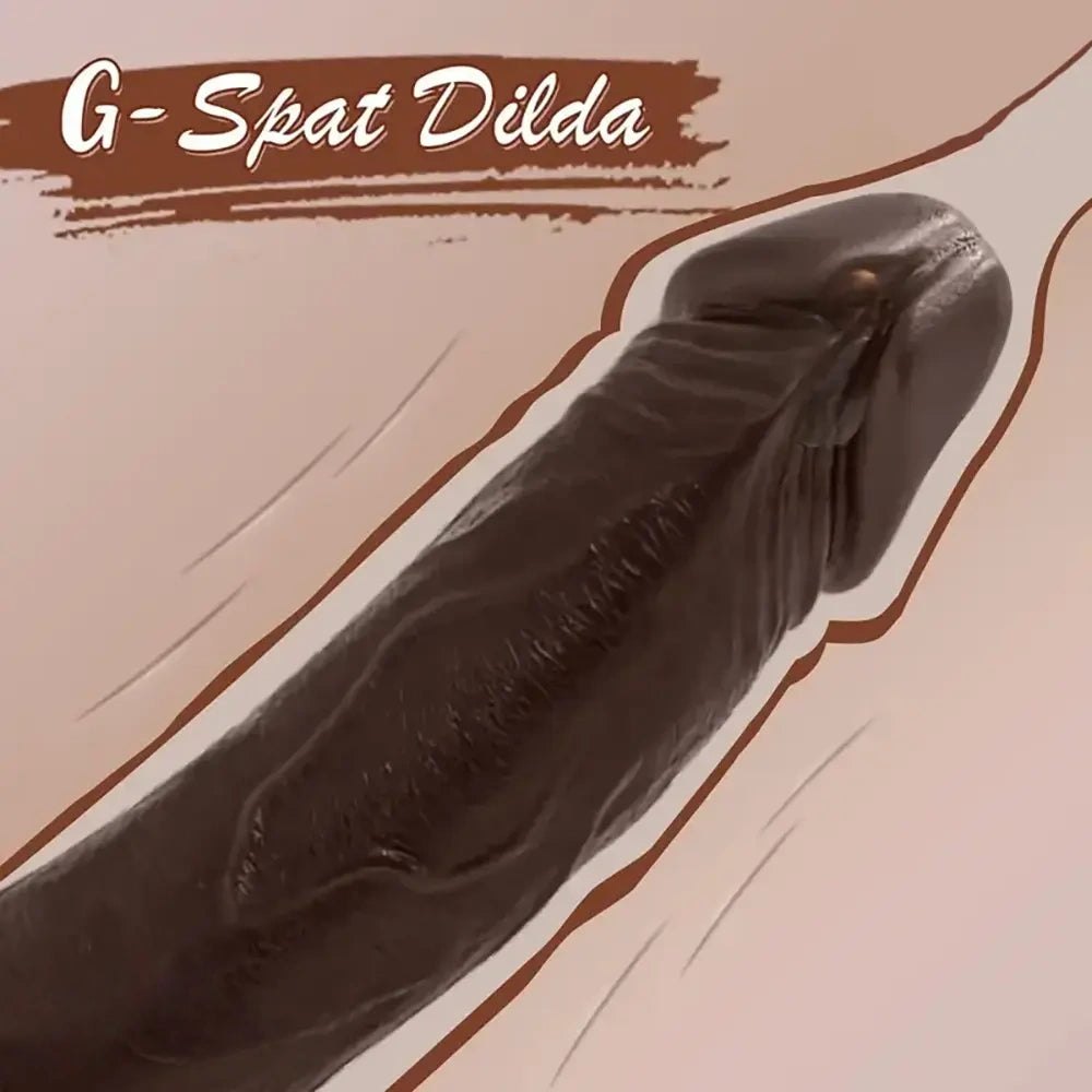Ebony suction cup realistic dildo, photo 4