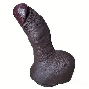 Ebony suction cup silicone dildo, photo 1