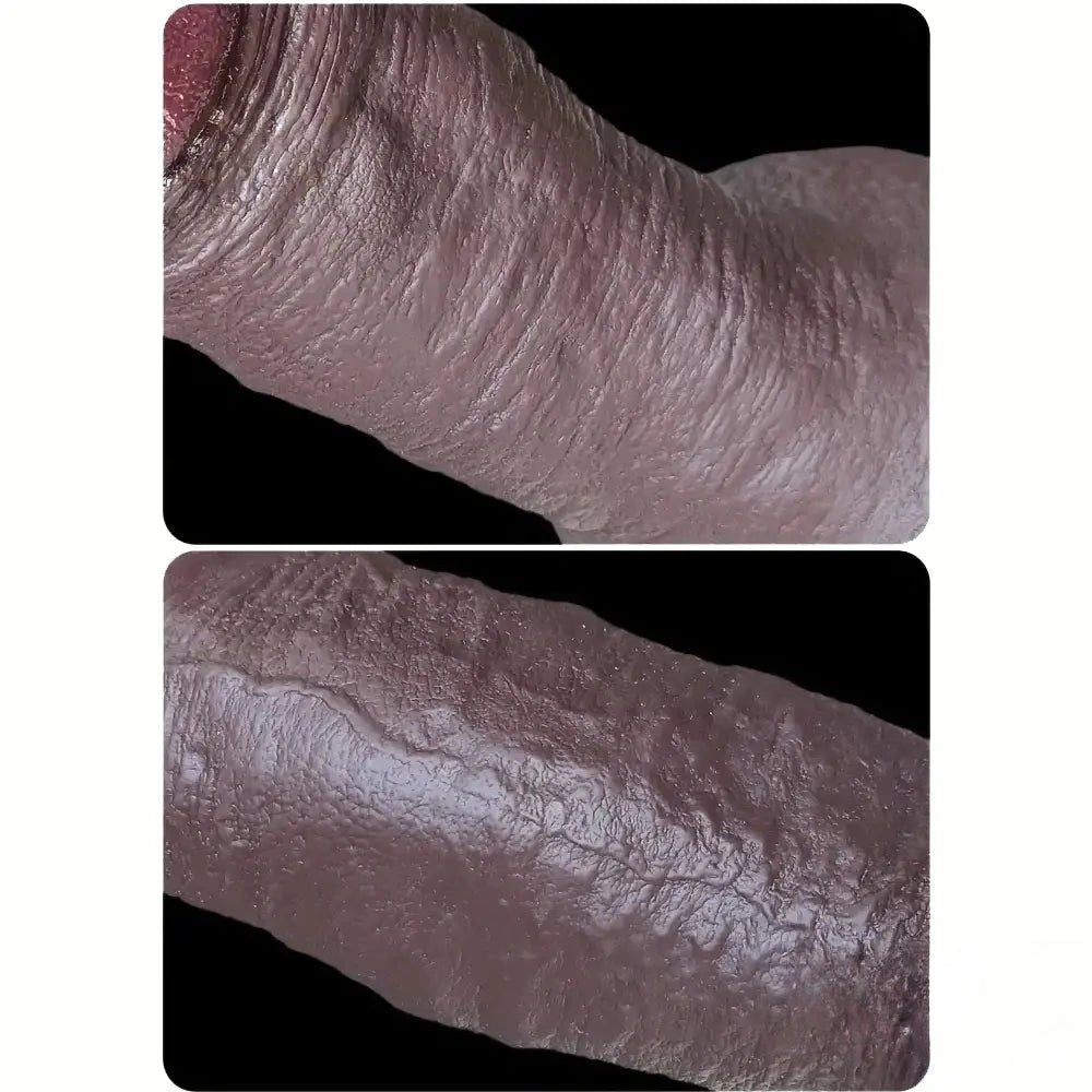 Ebony suction cup silicone dildo, photo 5