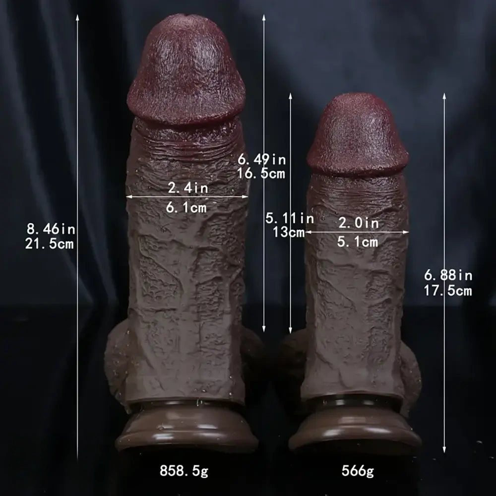 Ebony veined realistic anal dildo, photo 8