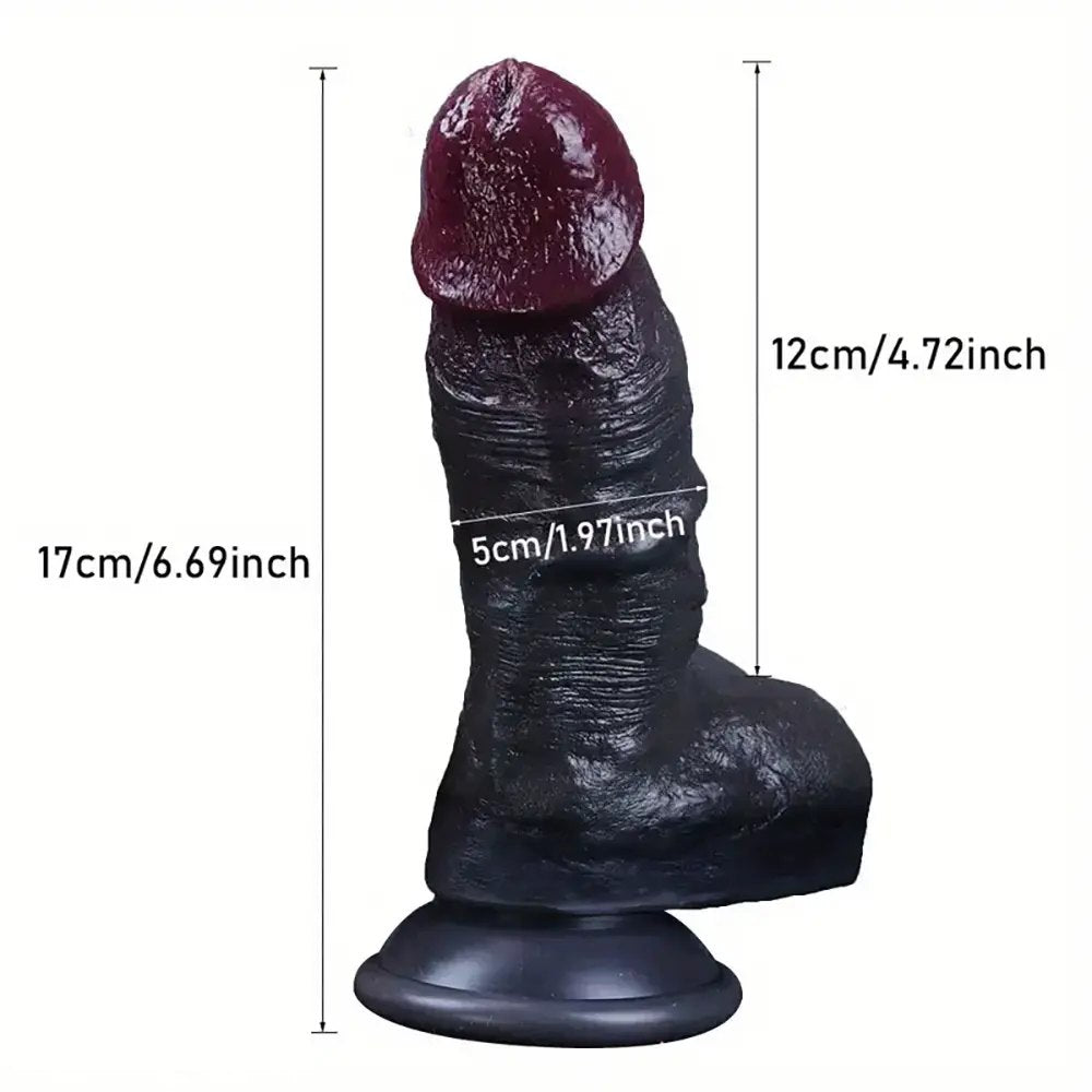 Ebony suction cup dildo, photo 2