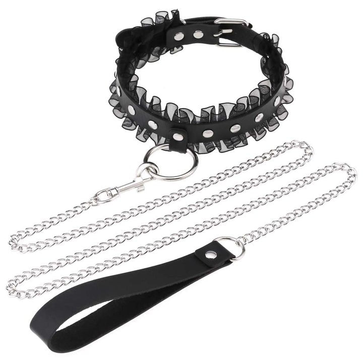 Collar + Leash (clothing Not Included) edgy cutout mesh bodystocking