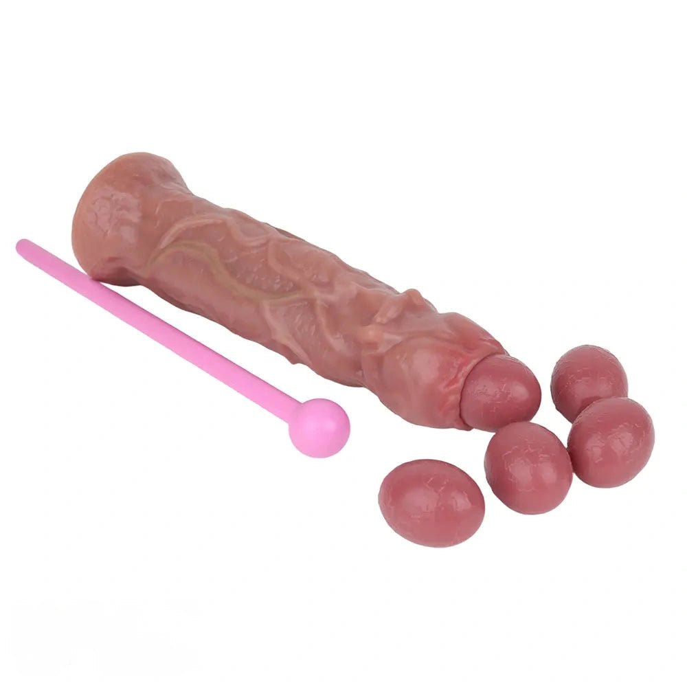 Flesh silicone egg laying fantasy dildo, photo 1
