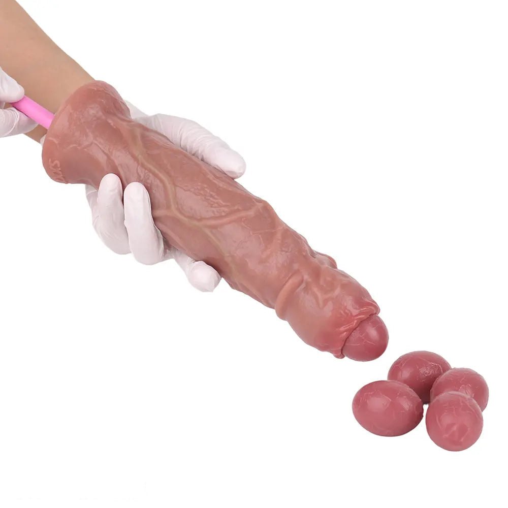 Flesh silicone egg laying fantasy dildo, photo 12