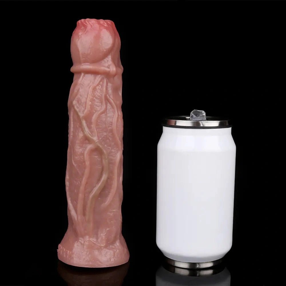 Flesh silicone egg laying fantasy dildo, photo 6