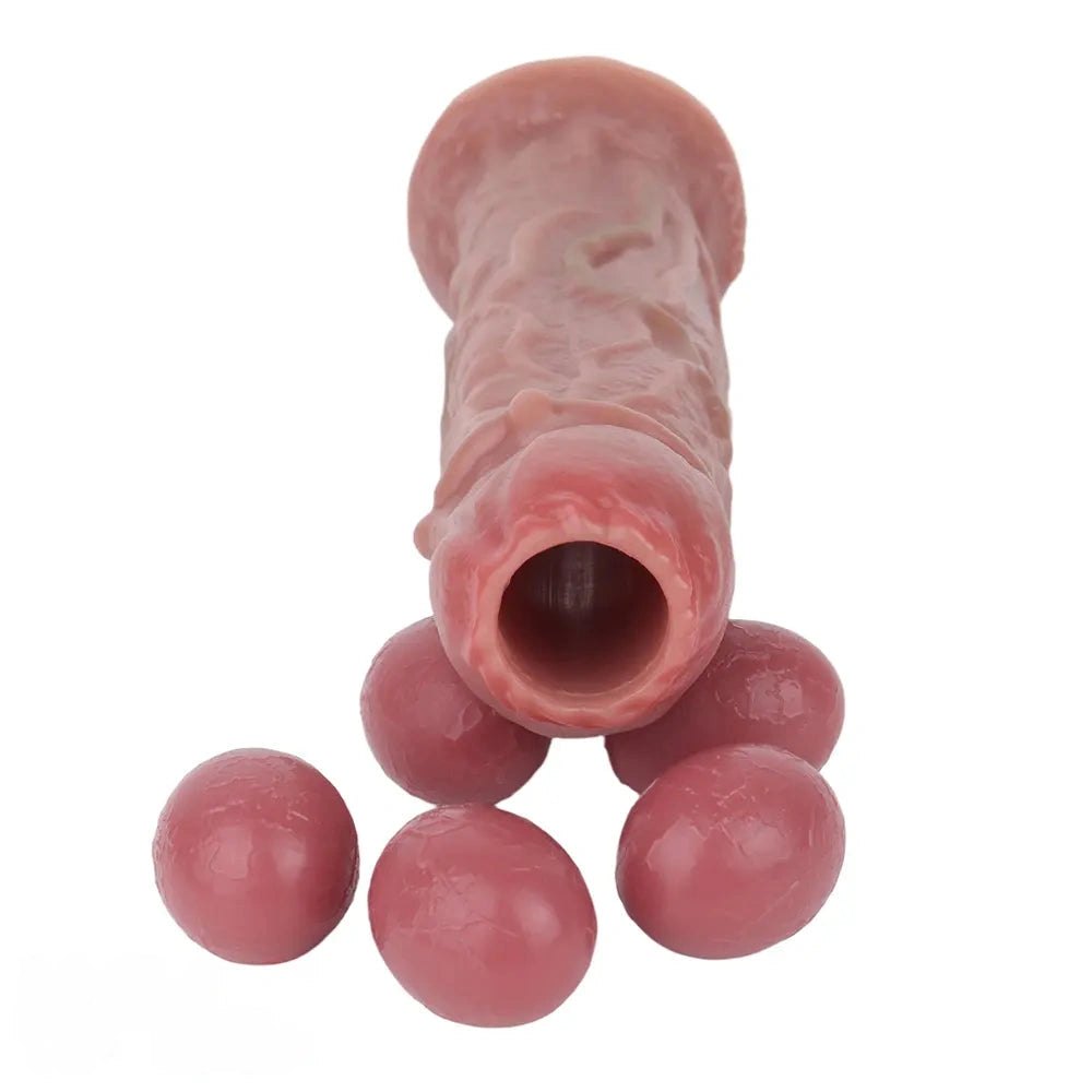Flesh silicone egg laying fantasy dildo, photo 9