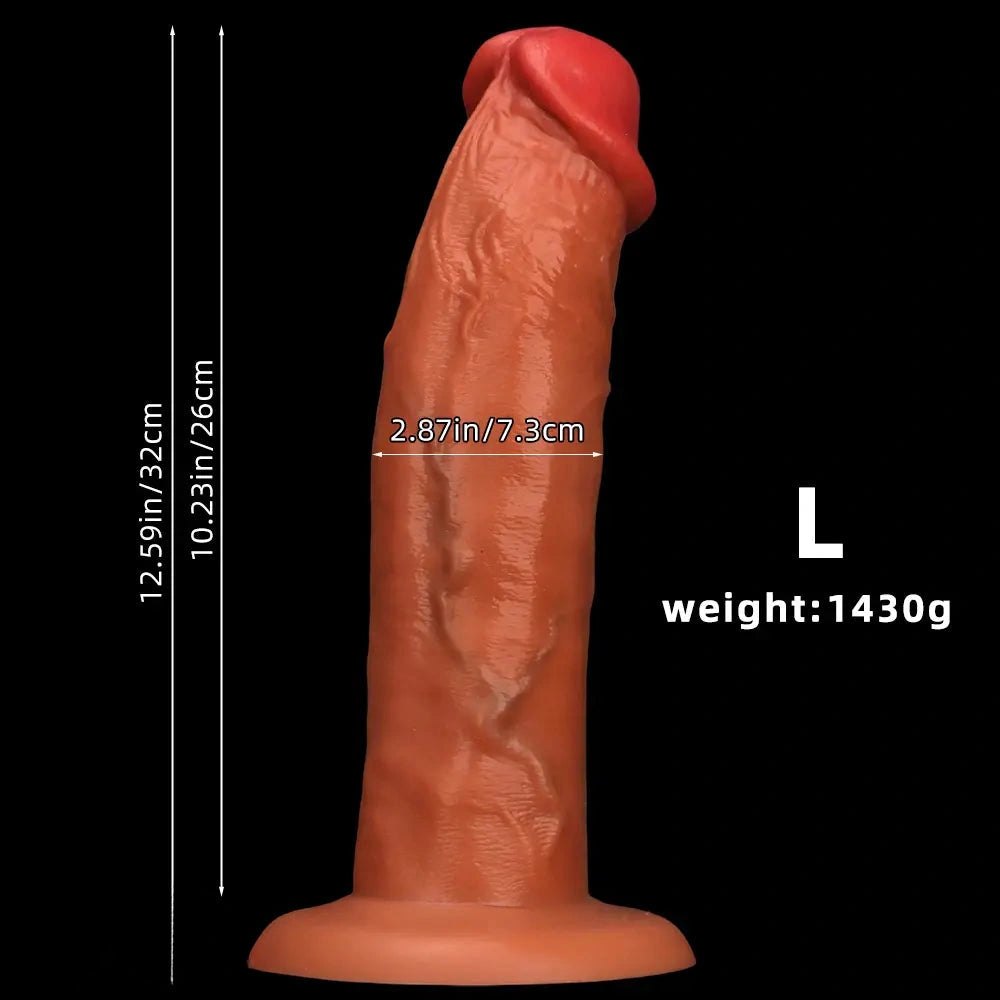Gold eggless big dildo, photo 11