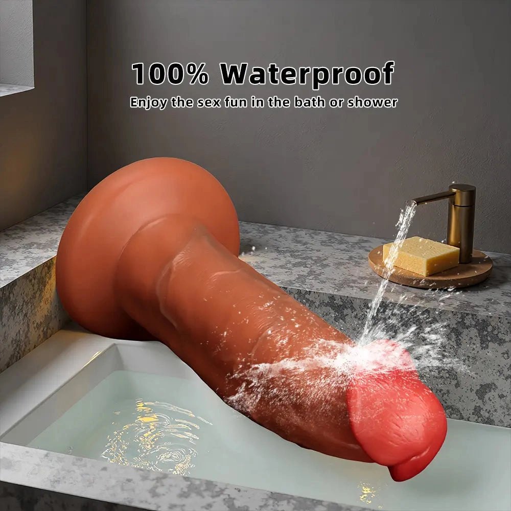 Gold eggless big dildo, photo 7