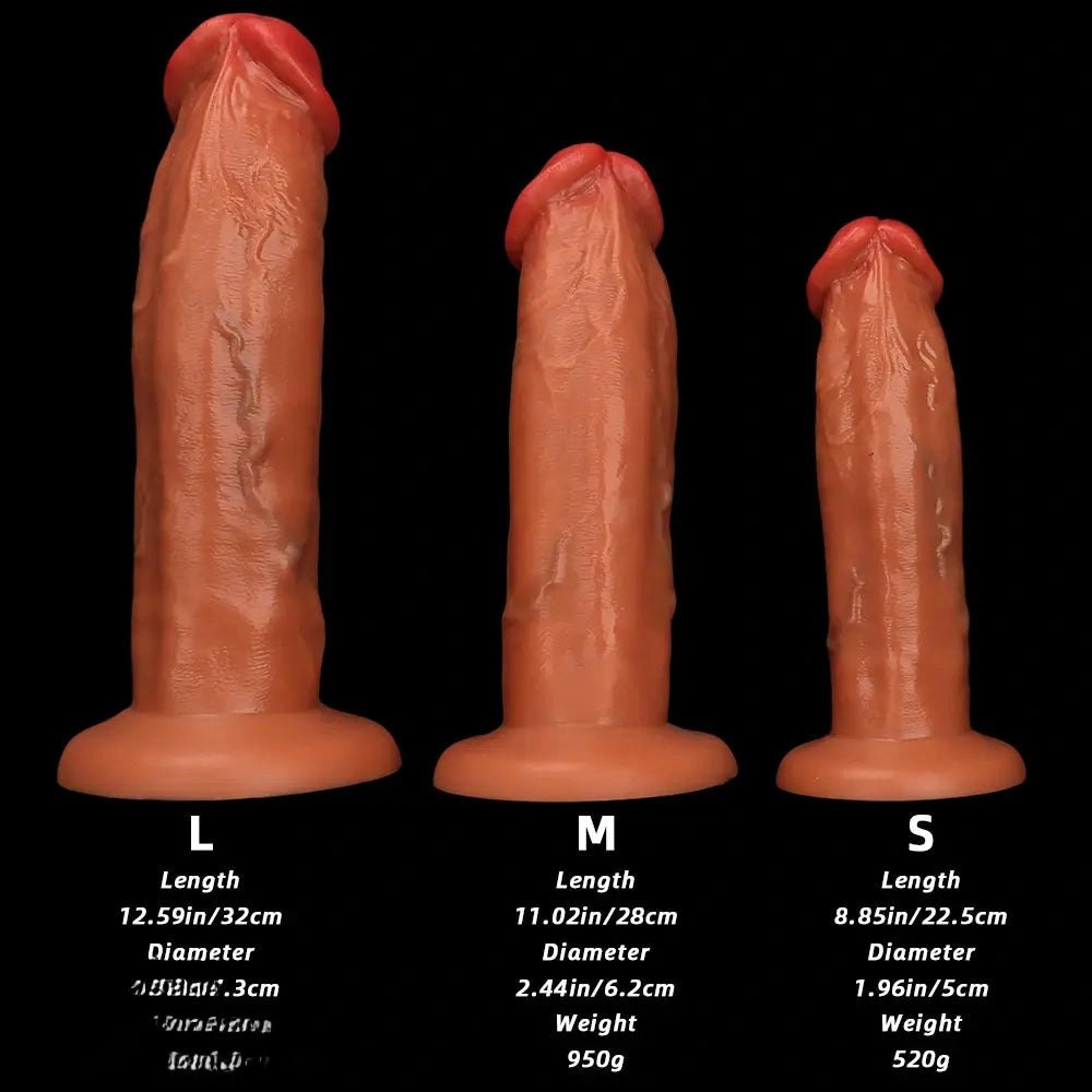 Gold eggless big dildo, photo 8