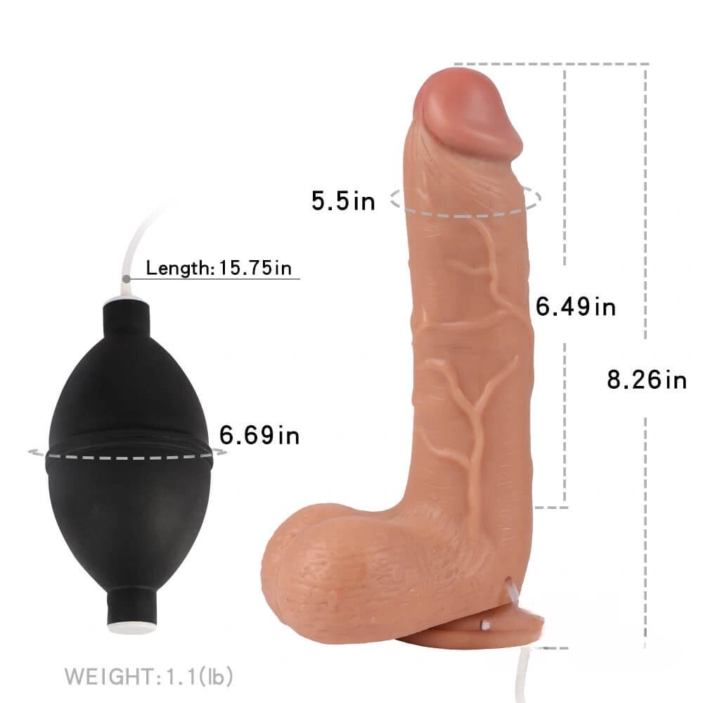 Flesh tone ejaculating squirting realistic dildo, photo 2