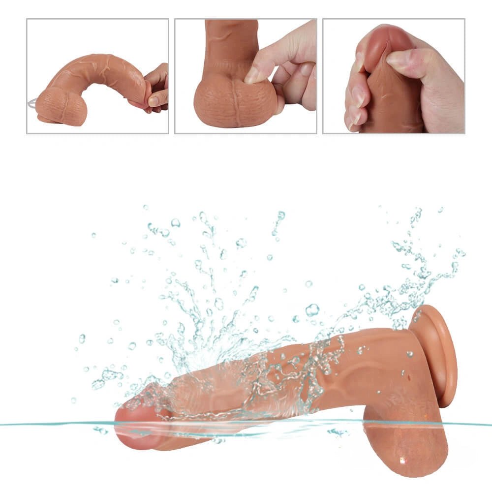 Flesh tone ejaculating squirting realistic dildo, photo 7