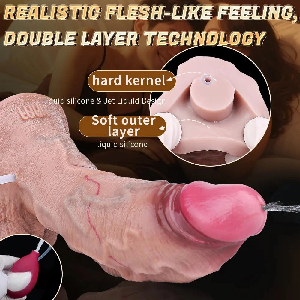 Flesh tone silicone suction cup dildo with realistic veins, photo 10
