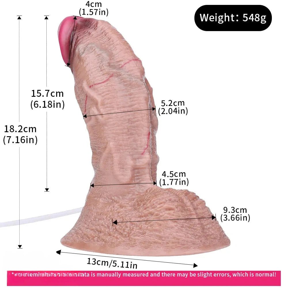 Flesh tone silicone suction cup dildo with realistic veins, photo 7