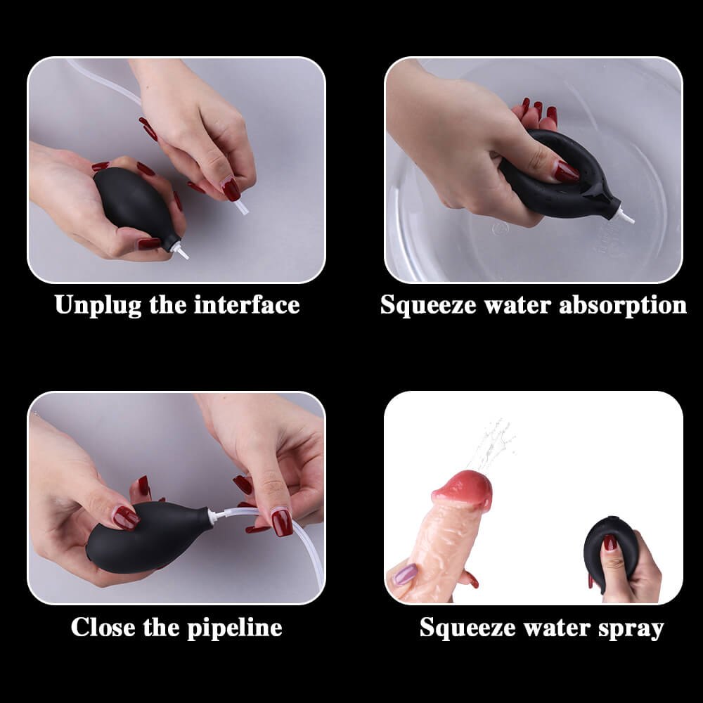 Ejaculating realistic dildo with fill tube, photo 10