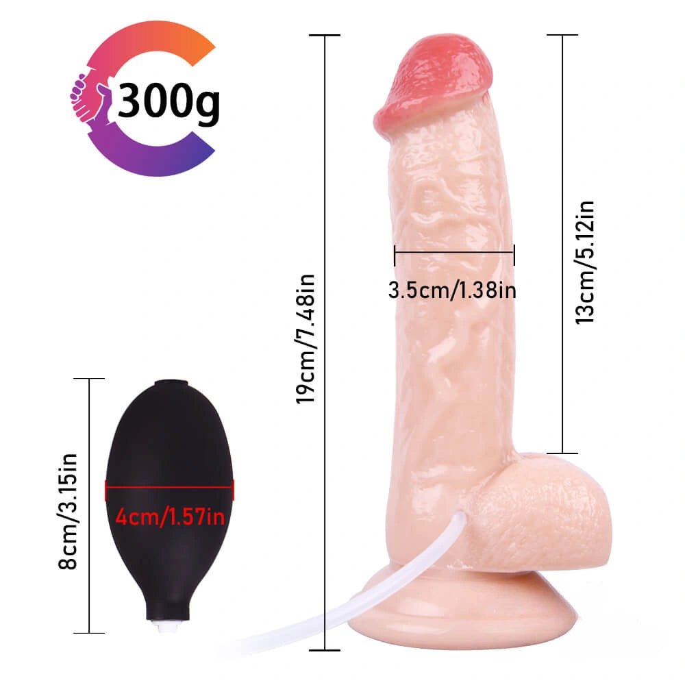 Ejaculating realistic dildo with fill tube, photo 11