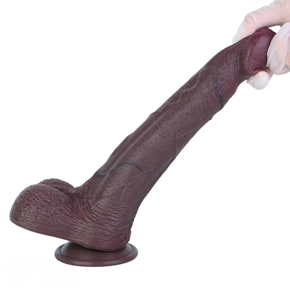 Coffee realistic ejaculating dildo, photo 13