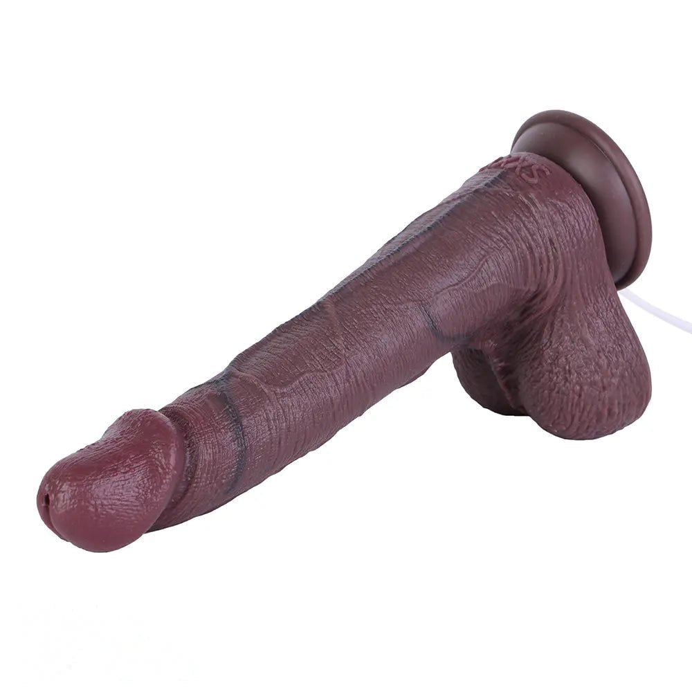 Coffee realistic ejaculating dildo, photo 3
