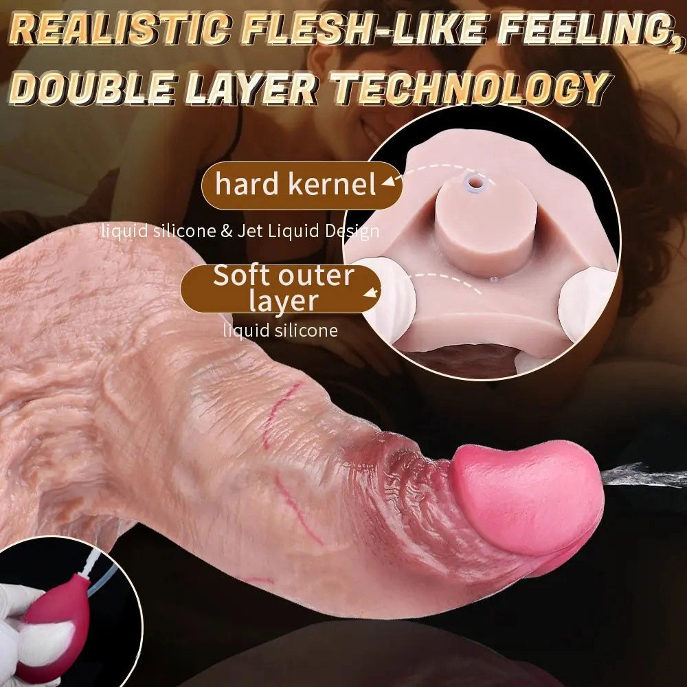 Flesh silicone ejaculating dildo, photo 7