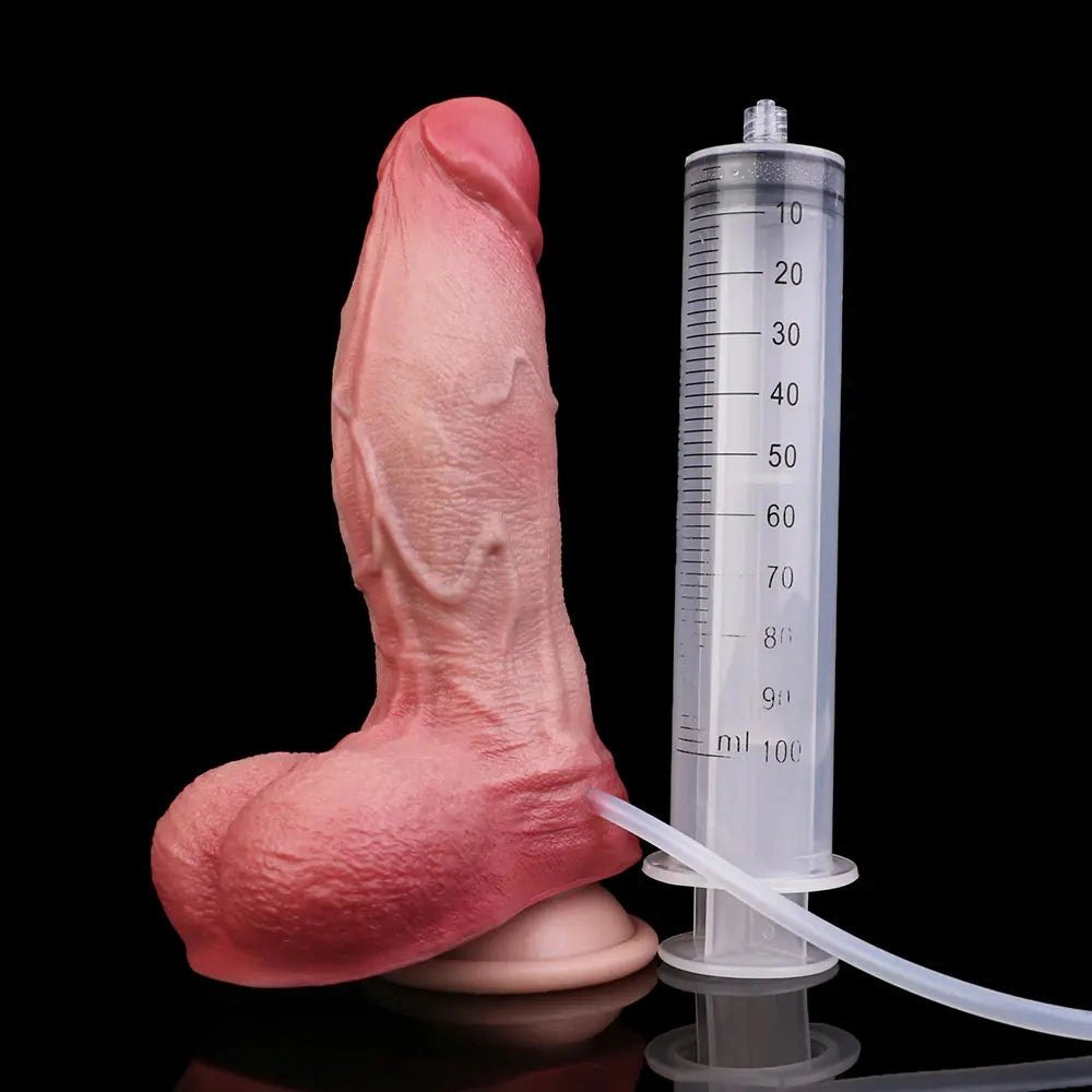 Flesh-tone ejaculating realistic dildo, photo 12