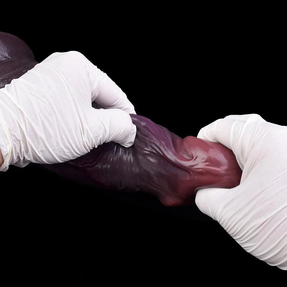 Coffee silicone realistic ejaculating dildo, photo 15