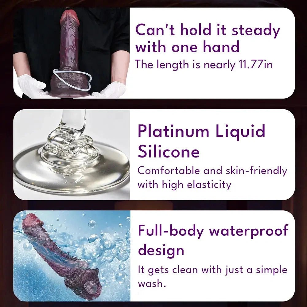 Coffee silicone realistic ejaculating dildo, photo 4