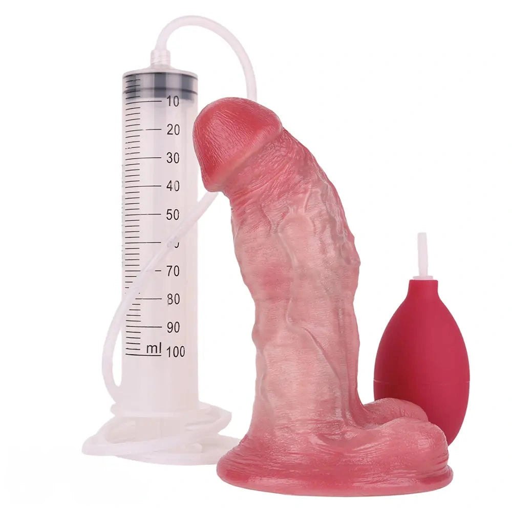Flesh ejaculating realistic silicone dildo, photo 1