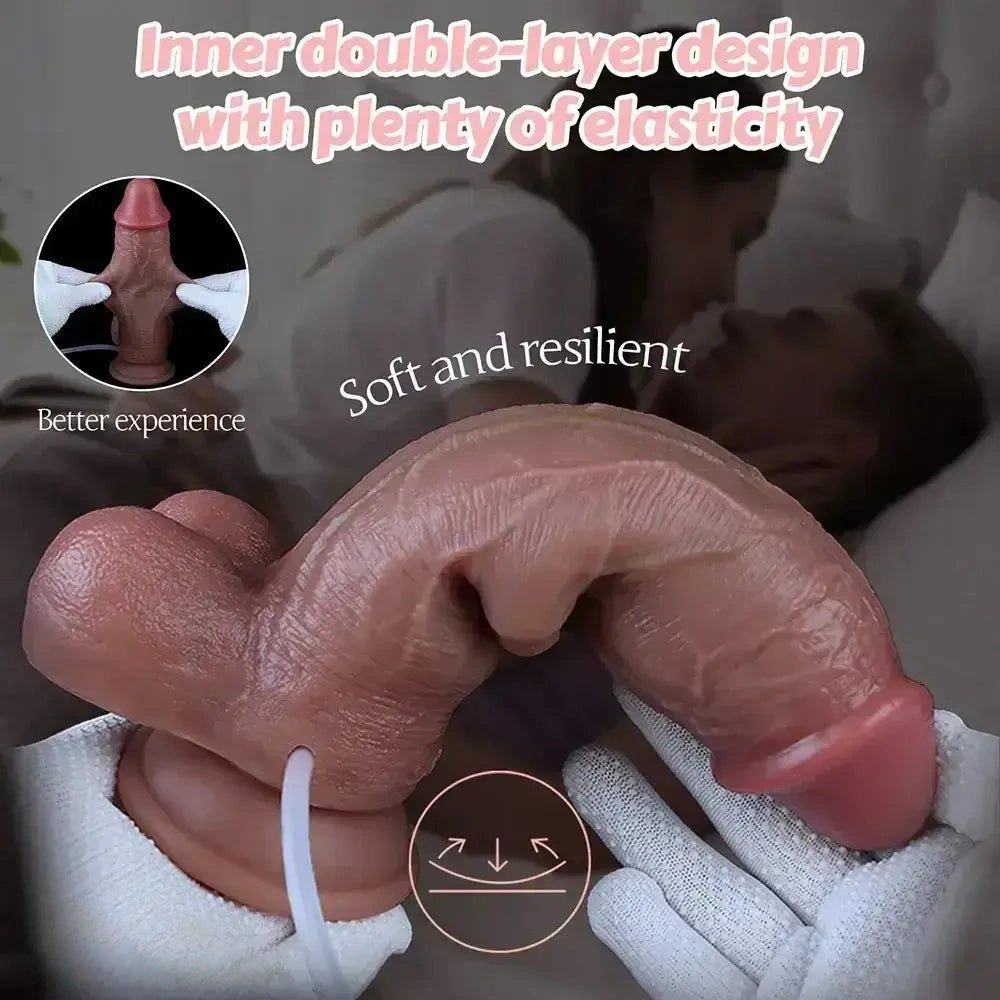 Flesh ejaculating strap-on dildo, photo 3