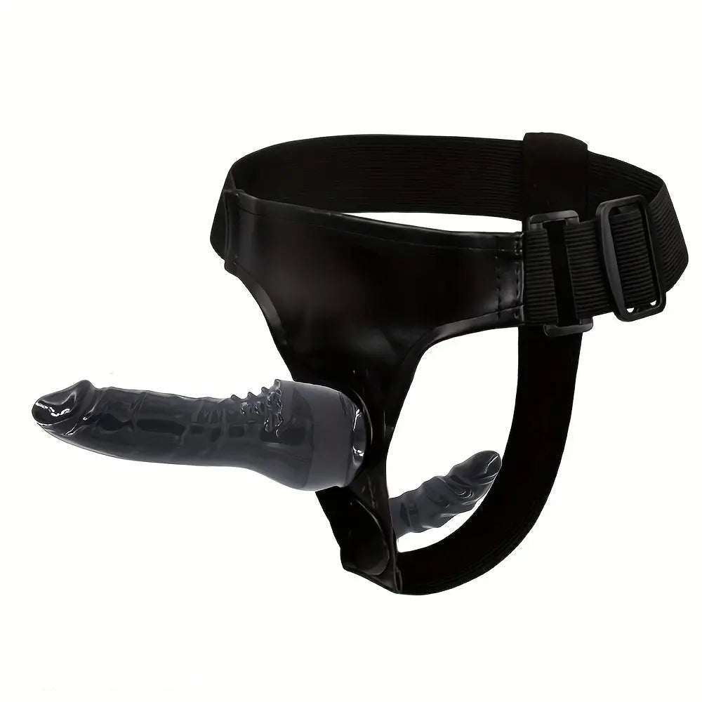 Black pvc strap-on harness belt, photo 6