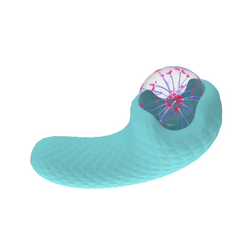 Blue electric arc pulse dual head clit stimulator