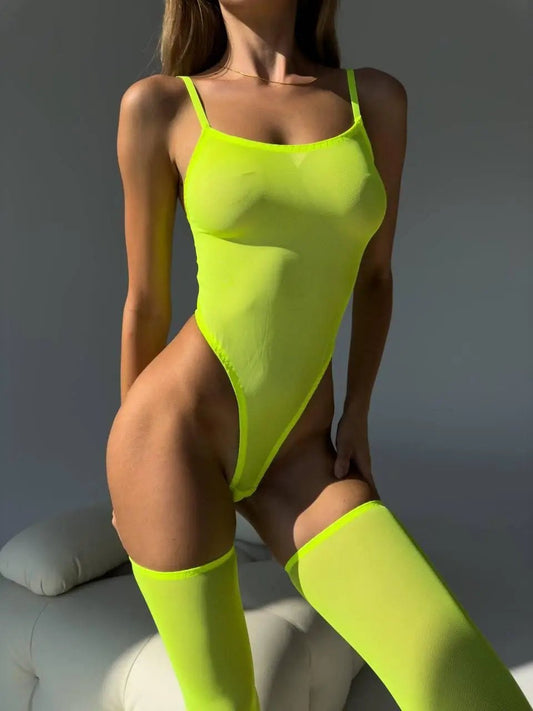 Electric mesh one piece bodysuit, photo 2