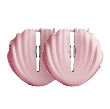 Pink shell-shaped vibrating nipple clamps, photo 1