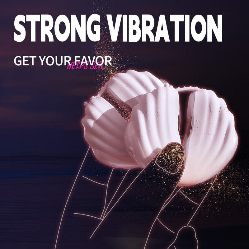 Pink shell-shaped vibrating nipple clamps, photo 7