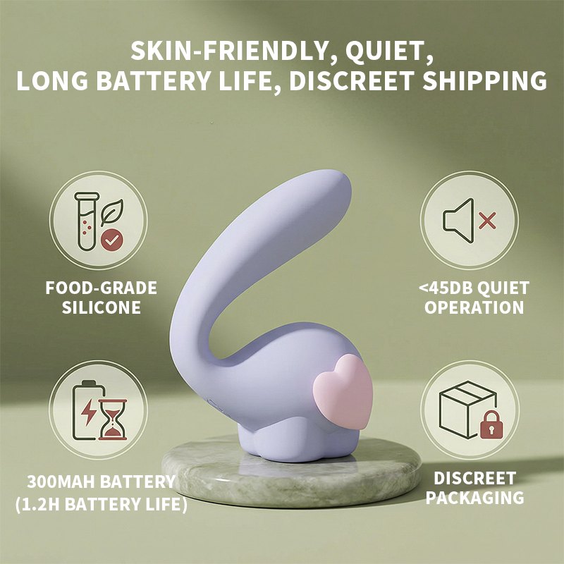 Iris purple elephant swinging and vibrating dual stimulator, photo 3