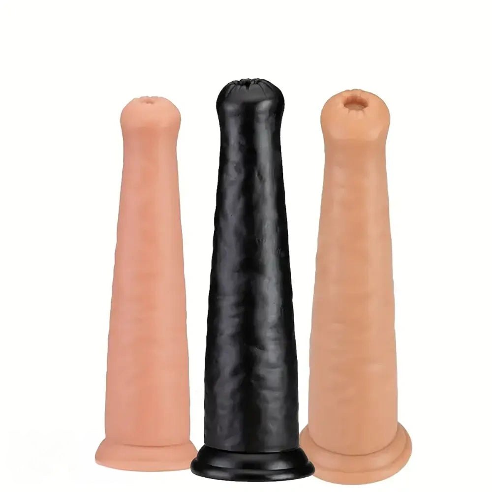 Smooth tapered elephant trunk-style PVC dildo, photo 1