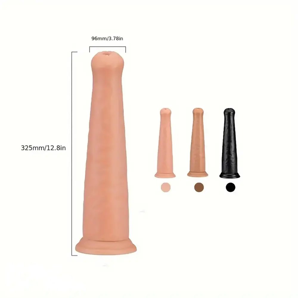 Smooth tapered elephant trunk-style PVC dildo, photo 4