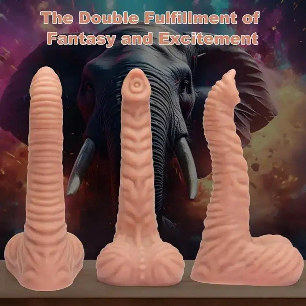 Flesh tone elephant trunk animal dildo, photo 2