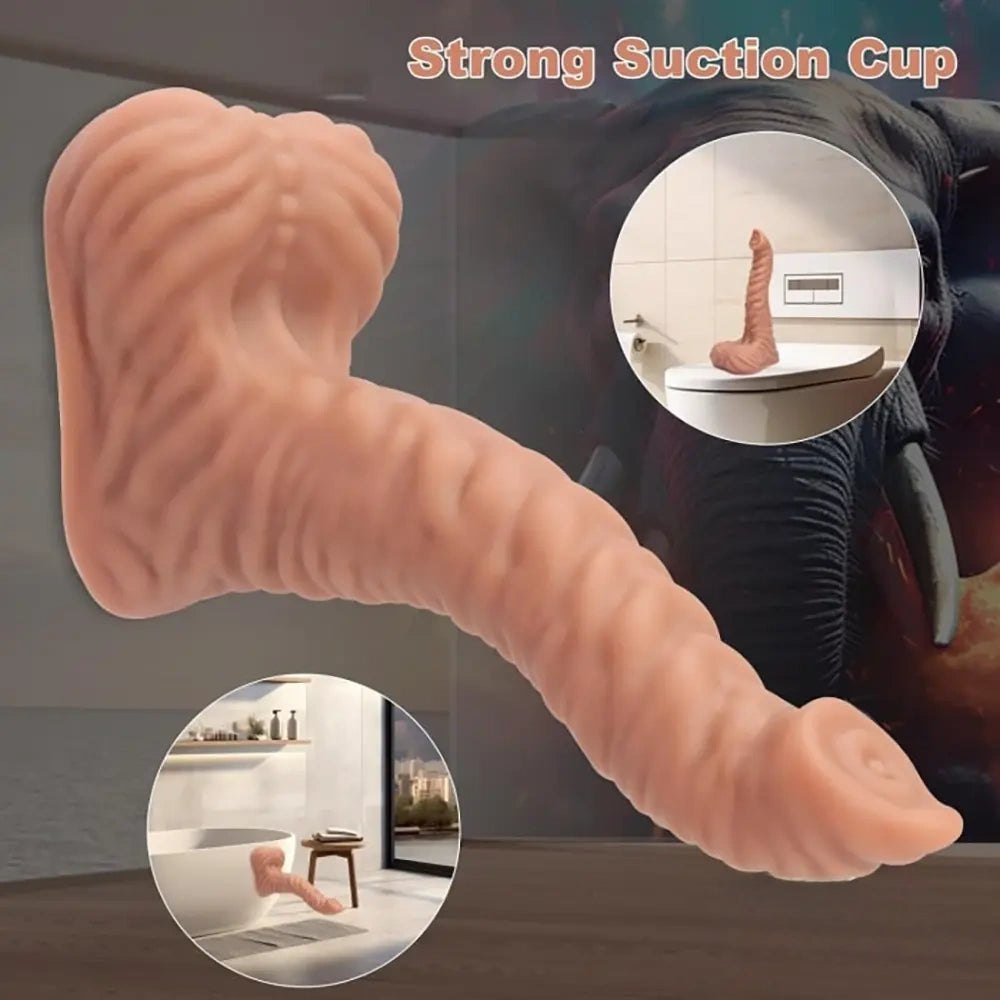 Flesh tone elephant trunk animal dildo, photo 3