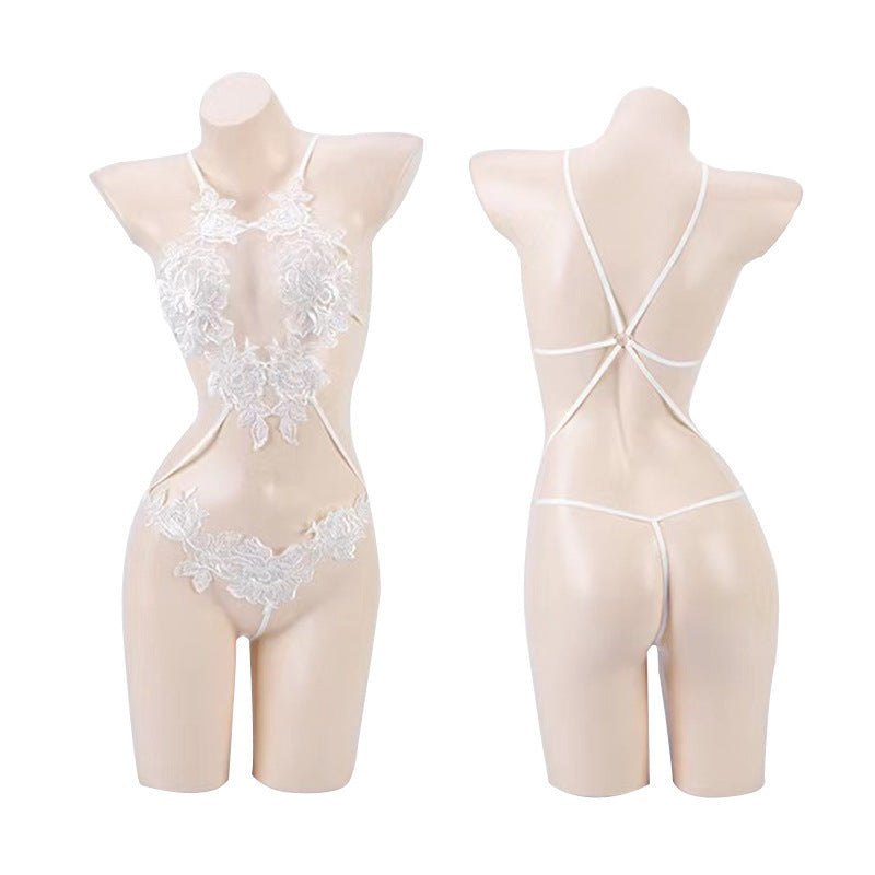Embroidered lace jumpsuit bridal set, photo 4