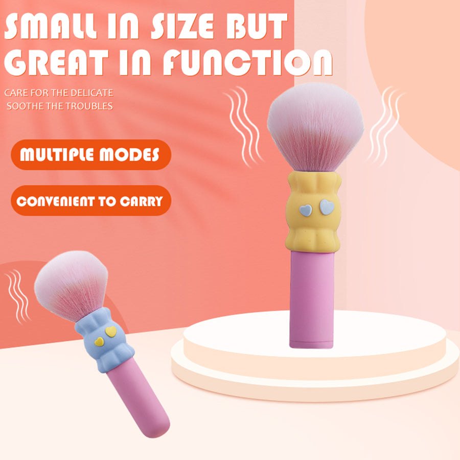 Makeup brush shaped dual-ended silicone vibrator, photo 2