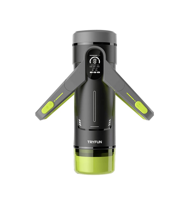 Black ergonomic thrusting stroker, photo 1