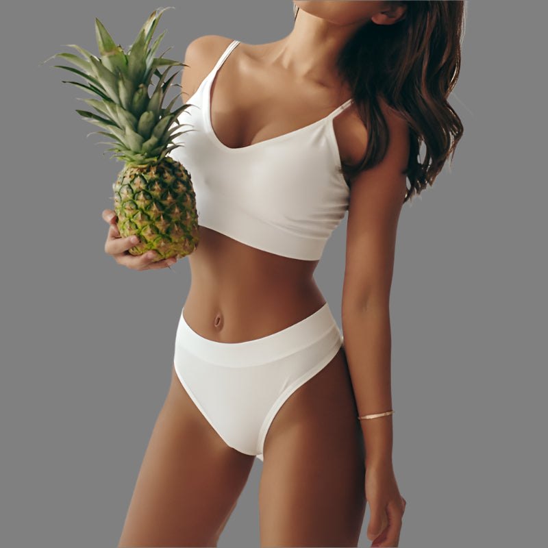 White everyday cotton bra and panty set
